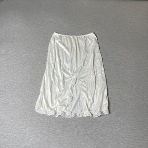 Berkliff Corp. Women’s Vintage Lace Trim White Liner Slip Skirt